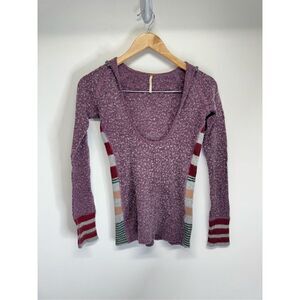 Free People Shirt Size Extra Small Wool Blend Long Sleeve Scoop‎ Neck Sweater